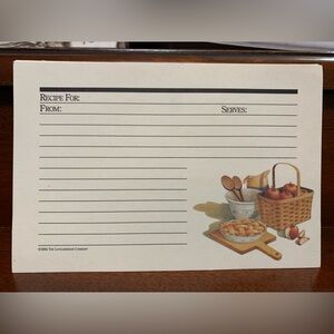 Longaberger 4”x6” 25 Recipe Cards Shades of Autumn 1994